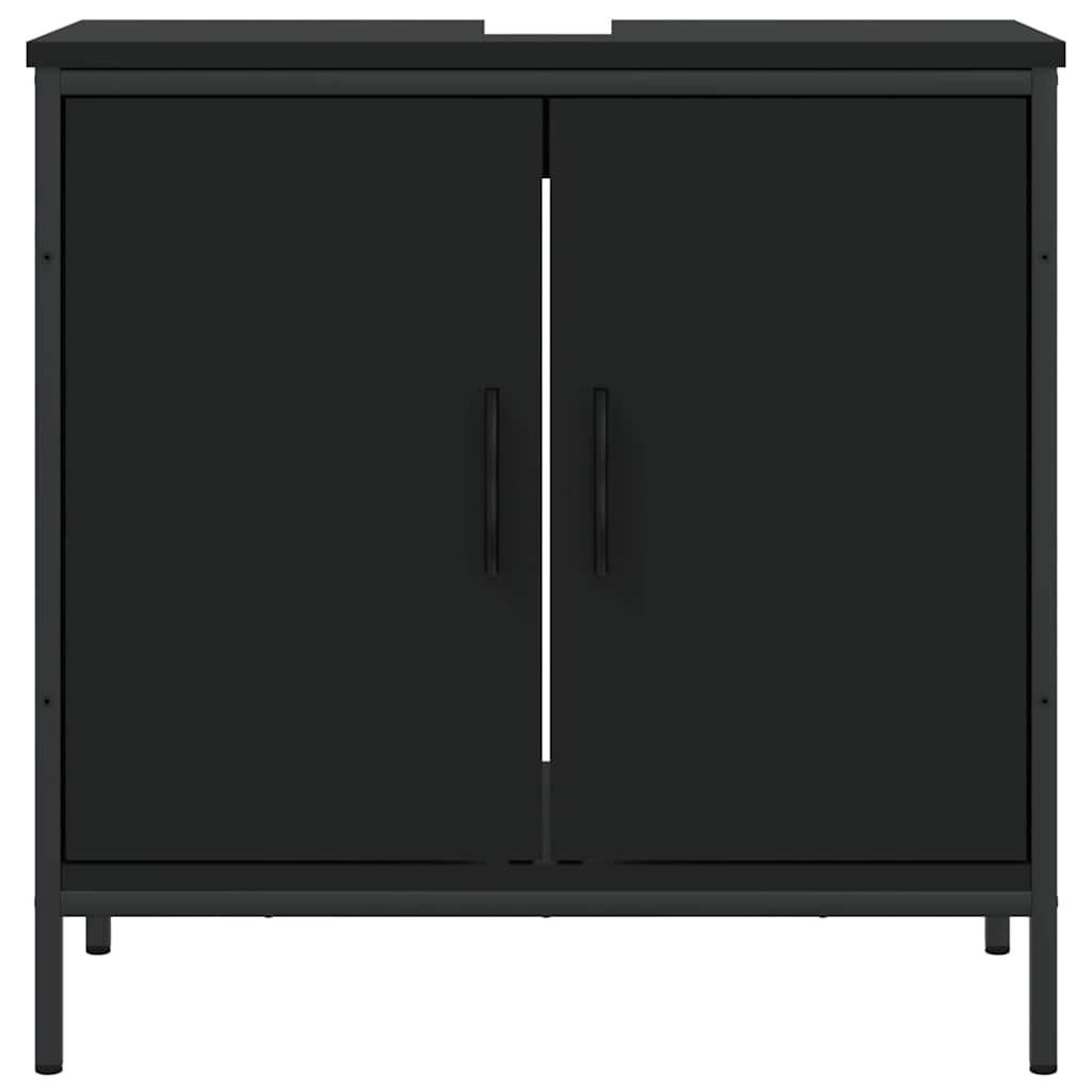 underskab til håndvask 60x30x60 cm konstrueret træ sort