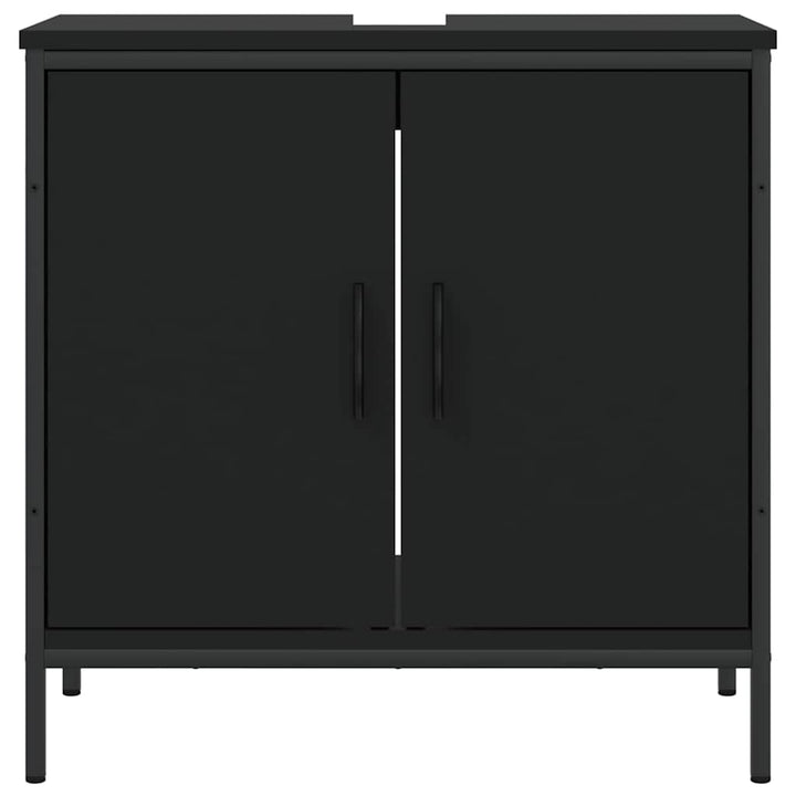 underskab til håndvask 60x30x60 cm konstrueret træ sort