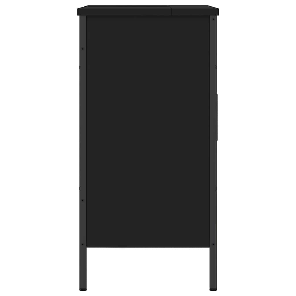 underskab til håndvask 60x30x60 cm konstrueret træ sort