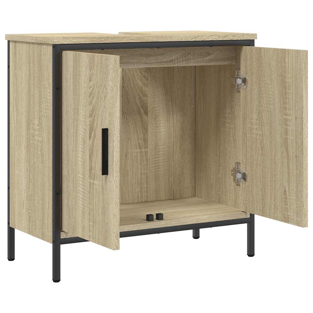 underskab til håndvask 60x30x60 cm konstrueret træ sonoma-eg