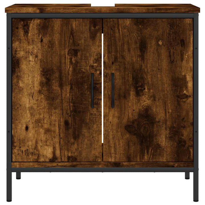 underskab til håndvask 60x30x60 cm konstrueret træ røget eg