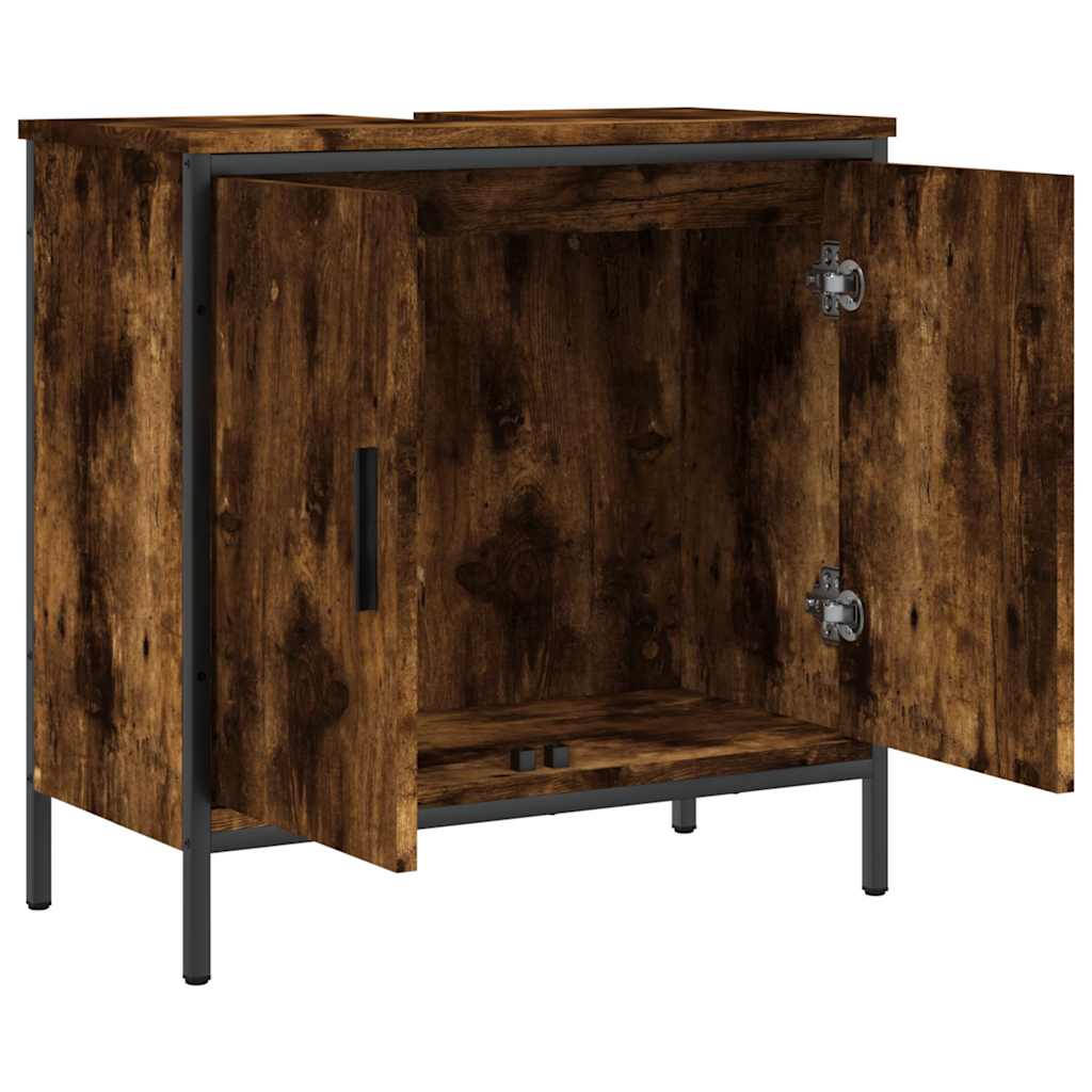 underskab til håndvask 60x30x60 cm konstrueret træ røget eg