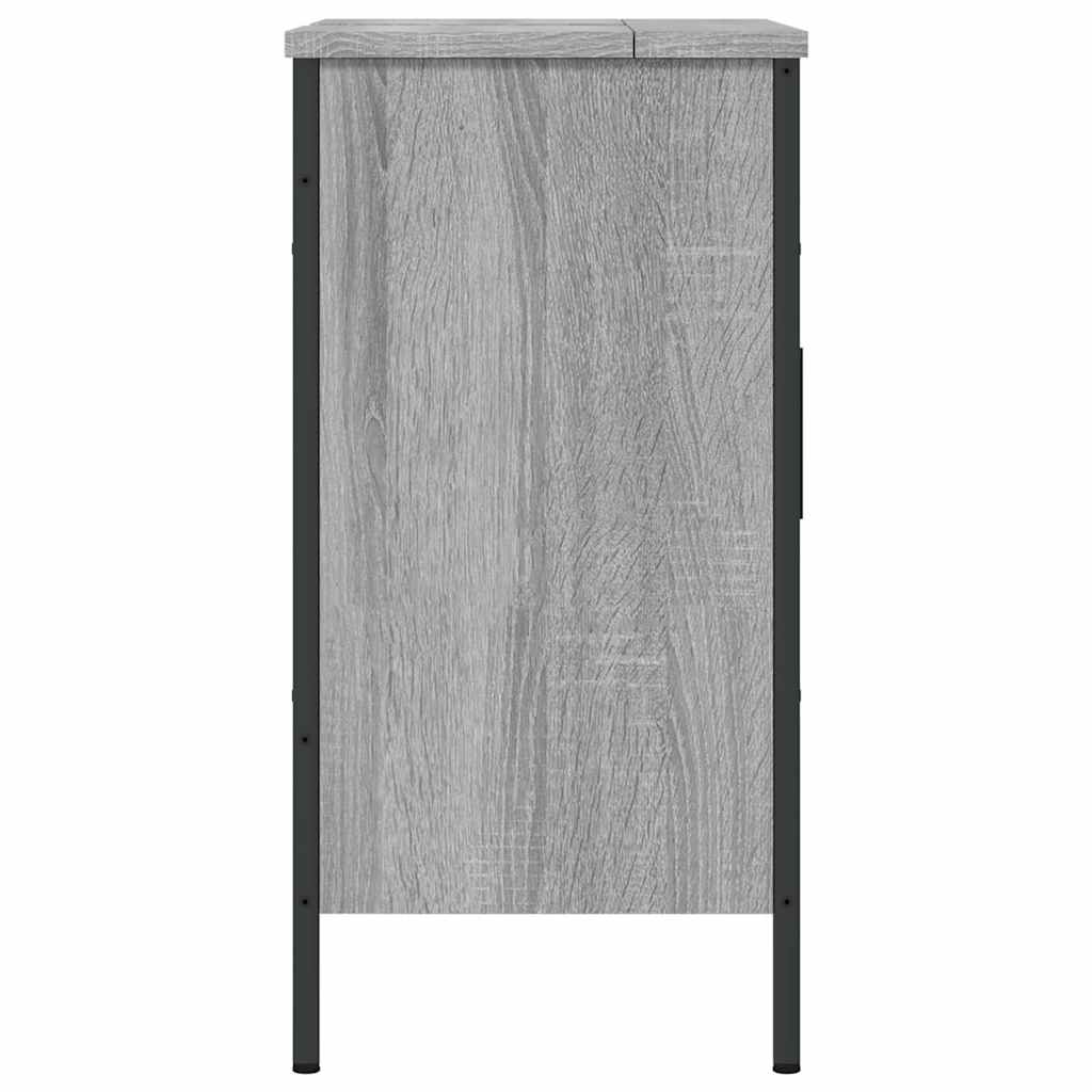 underskab til vask 60x30x60 cm konstrueret træ grå sonoma-eg