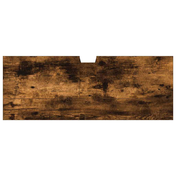 underskab til håndvask 80x30x60 cm konstrueret træ røget eg