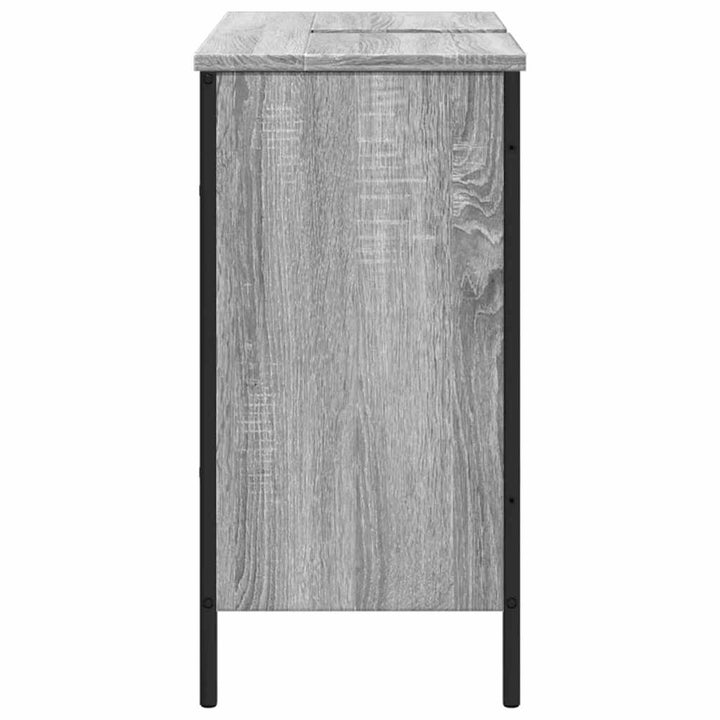 underskab til vask 80x30x60 cm konstrueret træ grå sonoma-eg