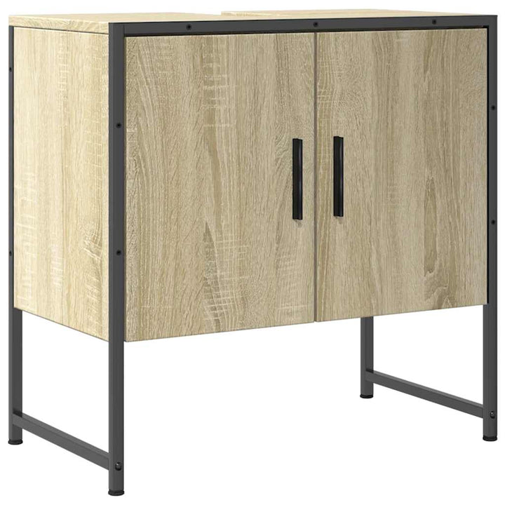 underskab til håndvask 60x33x60 cm konstrueret træ sonoma-eg