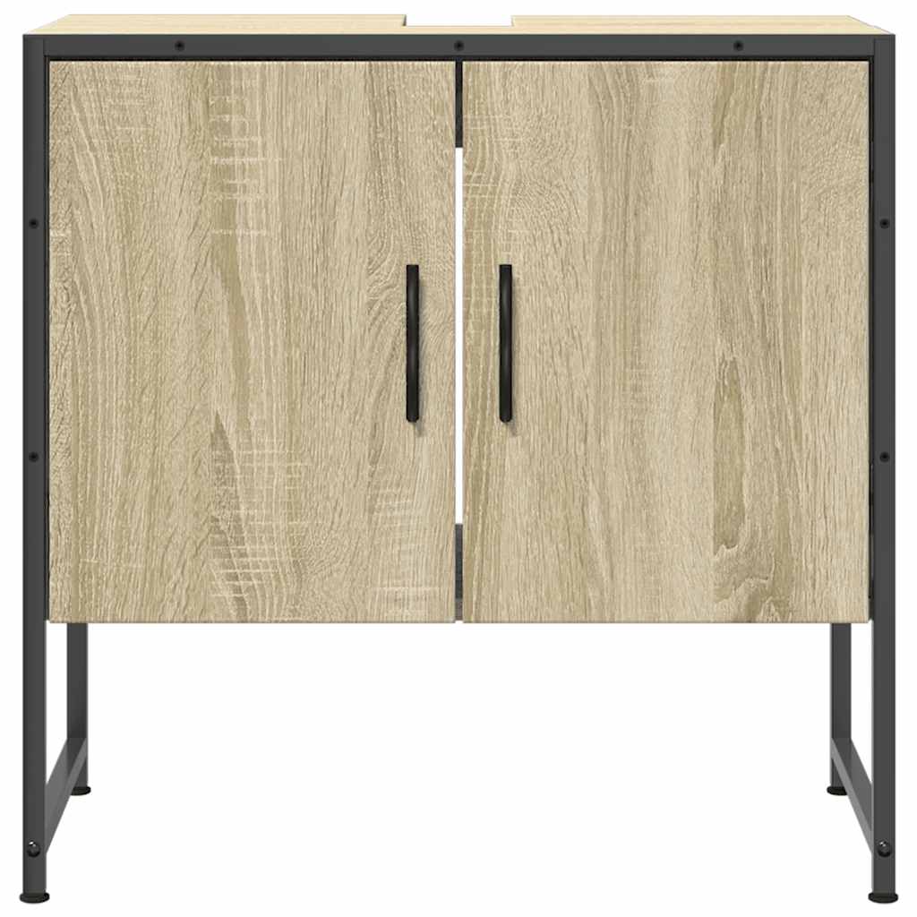 underskab til håndvask 60x33x60 cm konstrueret træ sonoma-eg