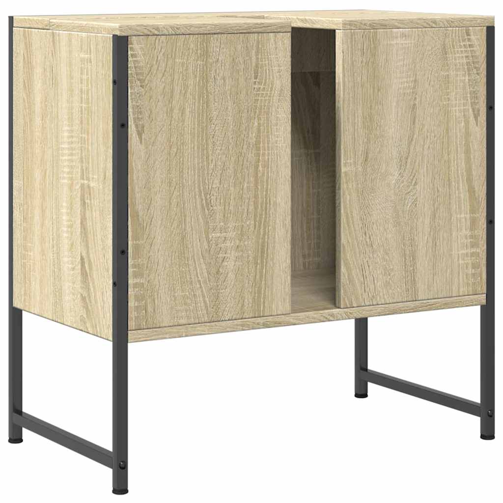underskab til håndvask 60x33x60 cm konstrueret træ sonoma-eg