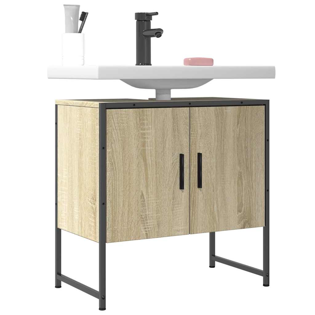 underskab til håndvask 60x33x60 cm konstrueret træ sonoma-eg