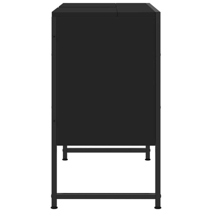 underskab til håndvask 80x33x60 cm konstrueret træ sort