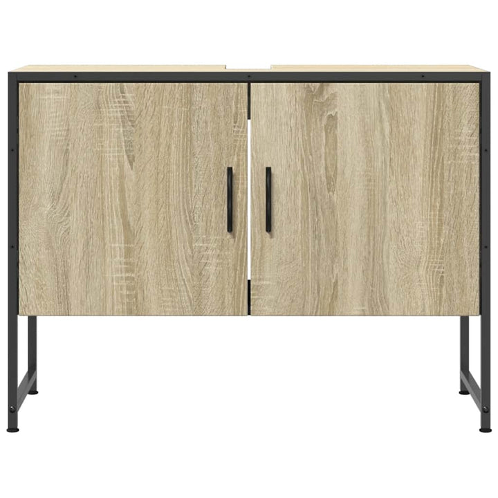 underskab til håndvask 80x33x60 cm konstrueret træ sonoma-eg