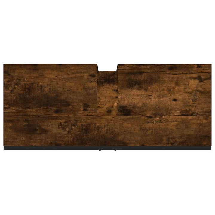 underskab til håndvask 80x33x60 cm konstrueret træ røget eg