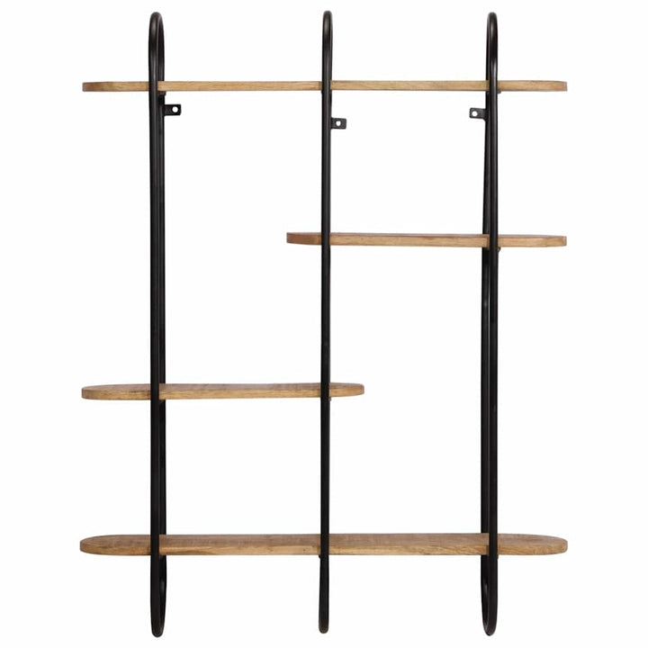 væghylde 90x20x116,5 cm massivt ru mangotræ