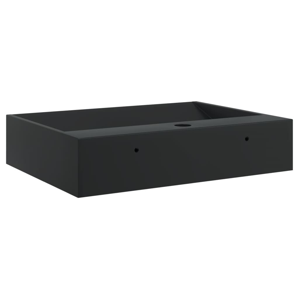 håndvask 50x38x11 cm mineralstøbt/marmorstøbt matsort