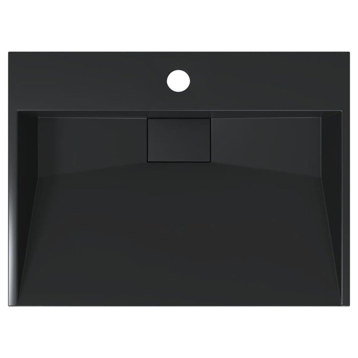 håndvask 50x38x11 cm mineralstøbt/marmorstøbt matsort