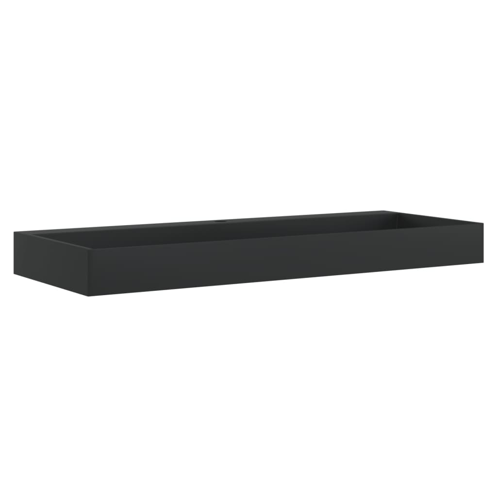 håndvask 120x46x11 cm mineralstøbt/marmorstøbt matsort