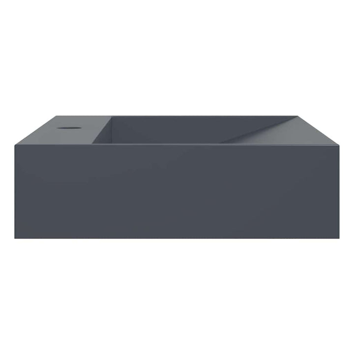 håndvask 60 x 38 x 11 cm mineralstøbt/marmorstøbt antracitgrå