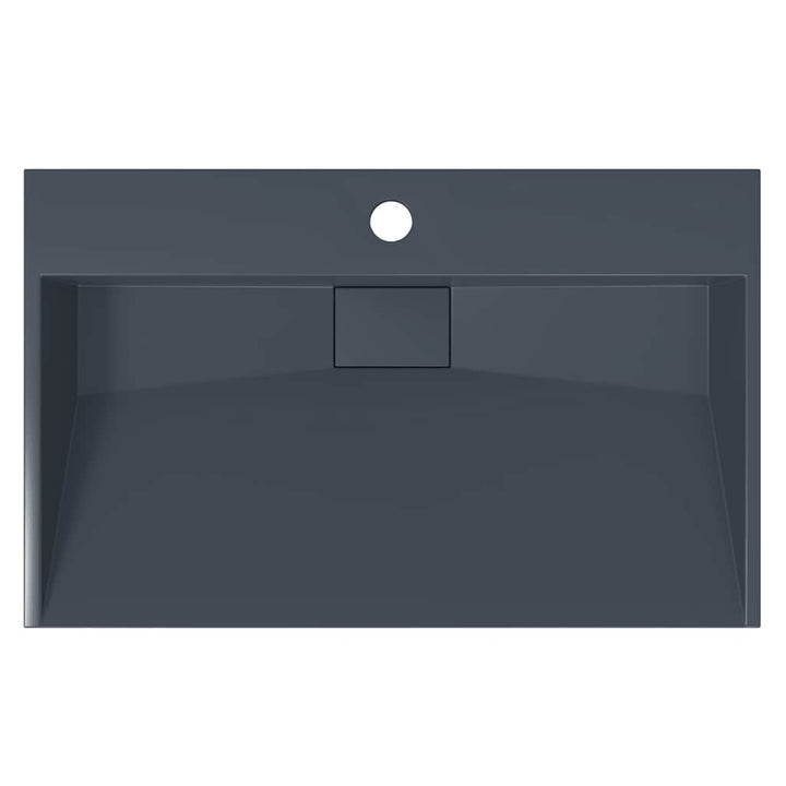 håndvask 60 x 38 x 11 cm mineralstøbt/marmorstøbt antracitgrå