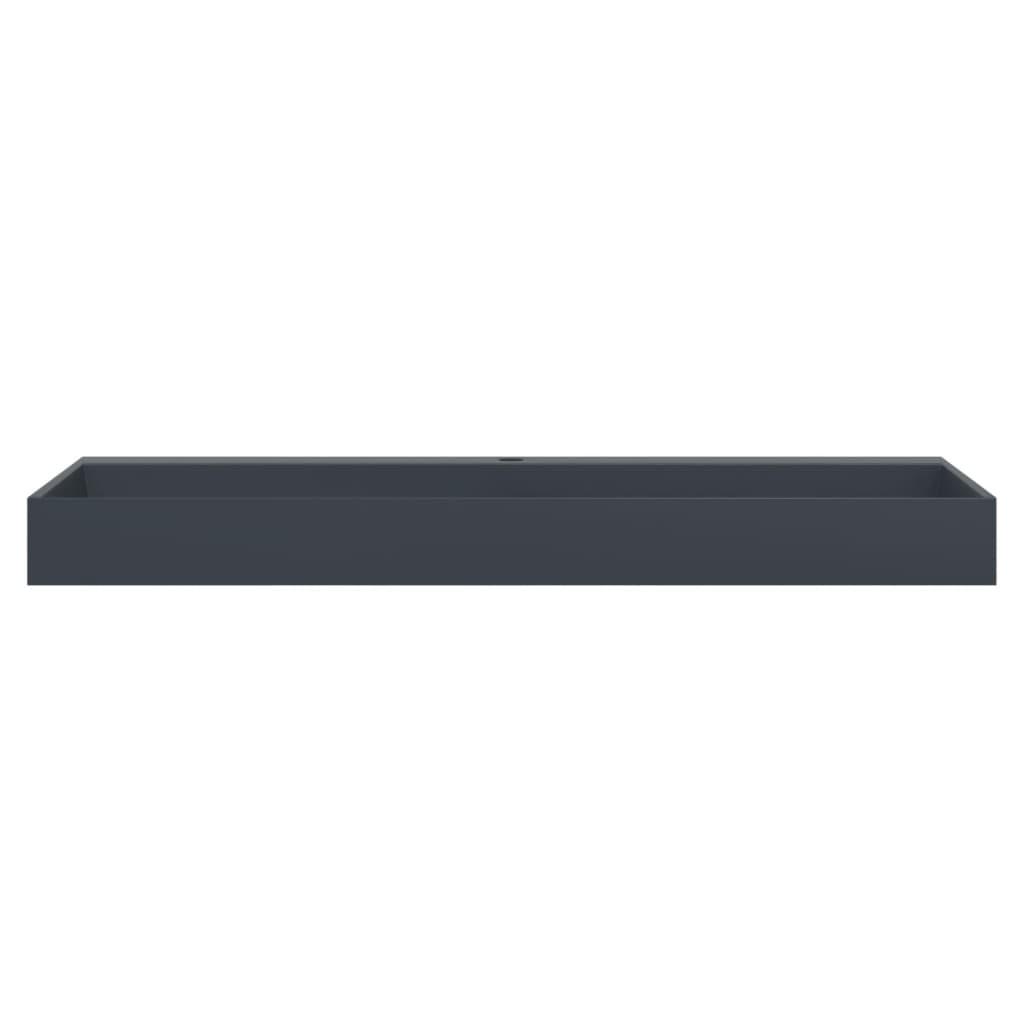 håndvask 120 x 46 x 11 cm mineralstøbt/marmorstøbt antracitgrå