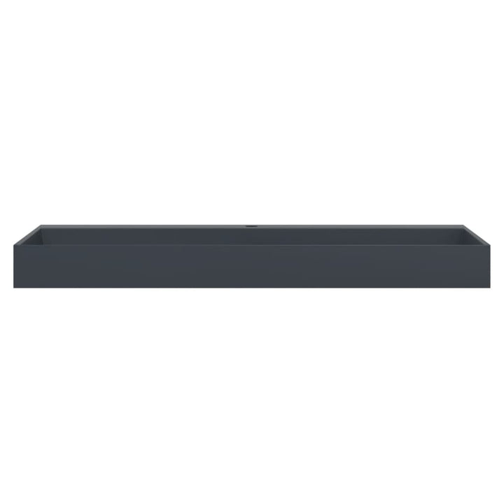 håndvask 120 x 46 x 11 cm mineralstøbt/marmorstøbt antracitgrå