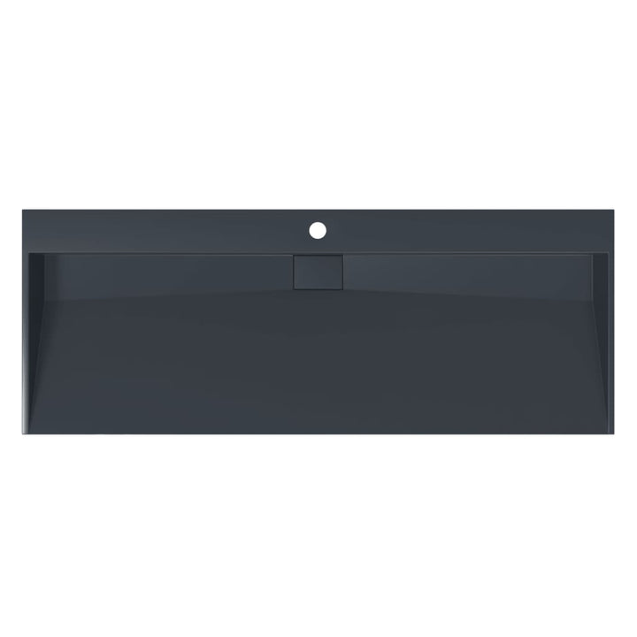 håndvask 120 x 46 x 11 cm mineralstøbt/marmorstøbt antracitgrå