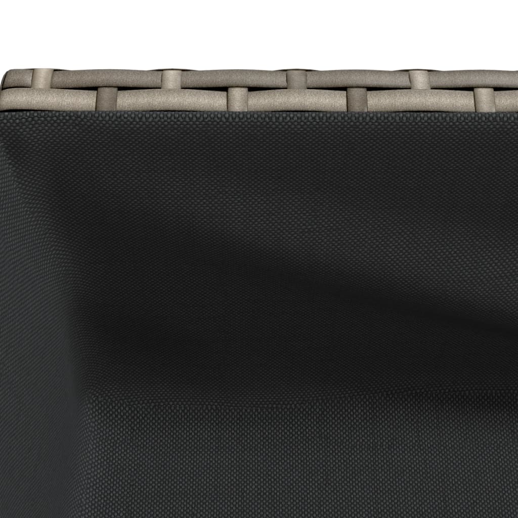 plantekasse med hylde polyrattan grå