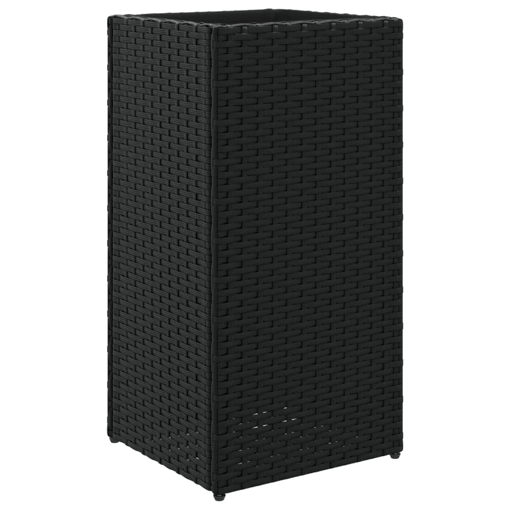 plantekasse 30x30x60 cm polyrattan sort