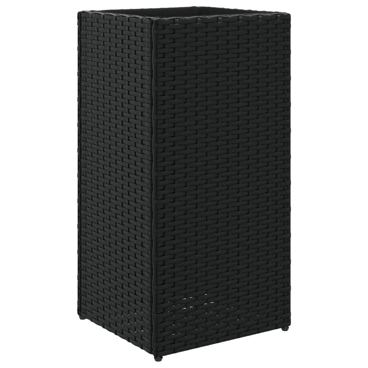 plantekasse 30x30x60 cm polyrattan sort