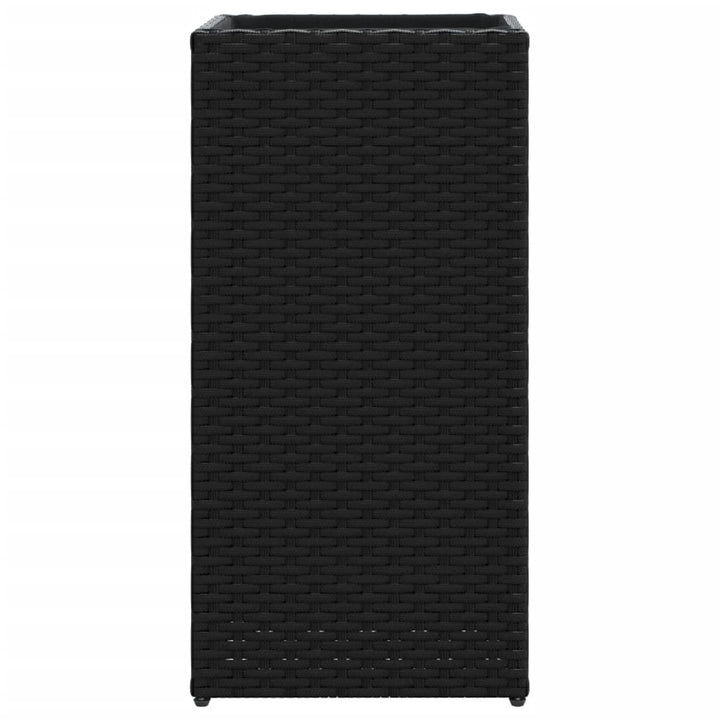 plantekasse 30x30x60 cm polyrattan sort