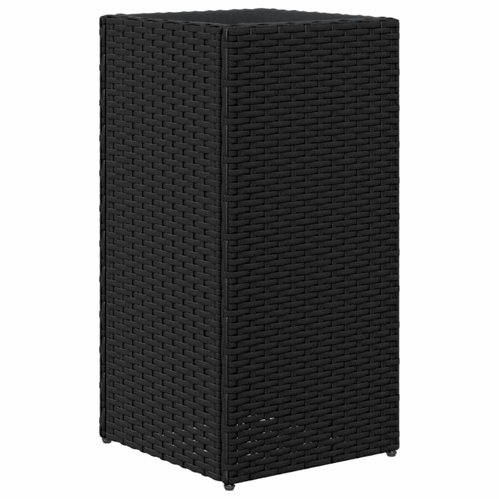 plantekasse 30x30x60 cm polyrattan sort
