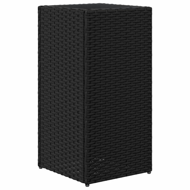 plantekasse 30x30x60 cm polyrattan sort