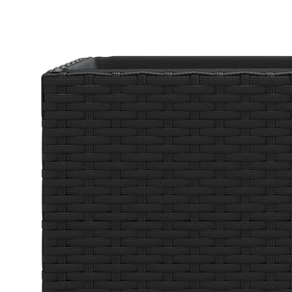 plantekasse 30x30x60 cm polyrattan sort