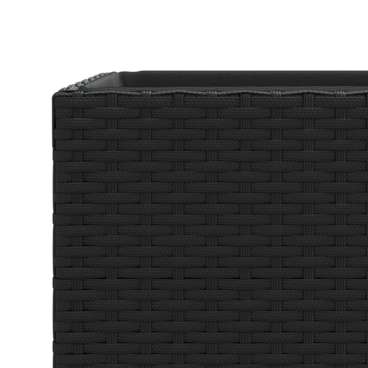 plantekasse 30x30x60 cm polyrattan sort