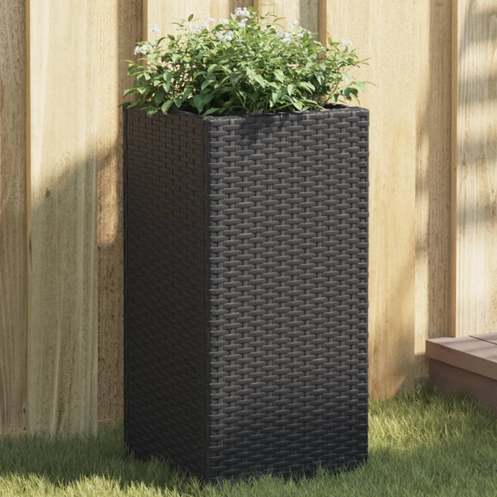 plantekasse 30x30x60 cm polyrattan sort