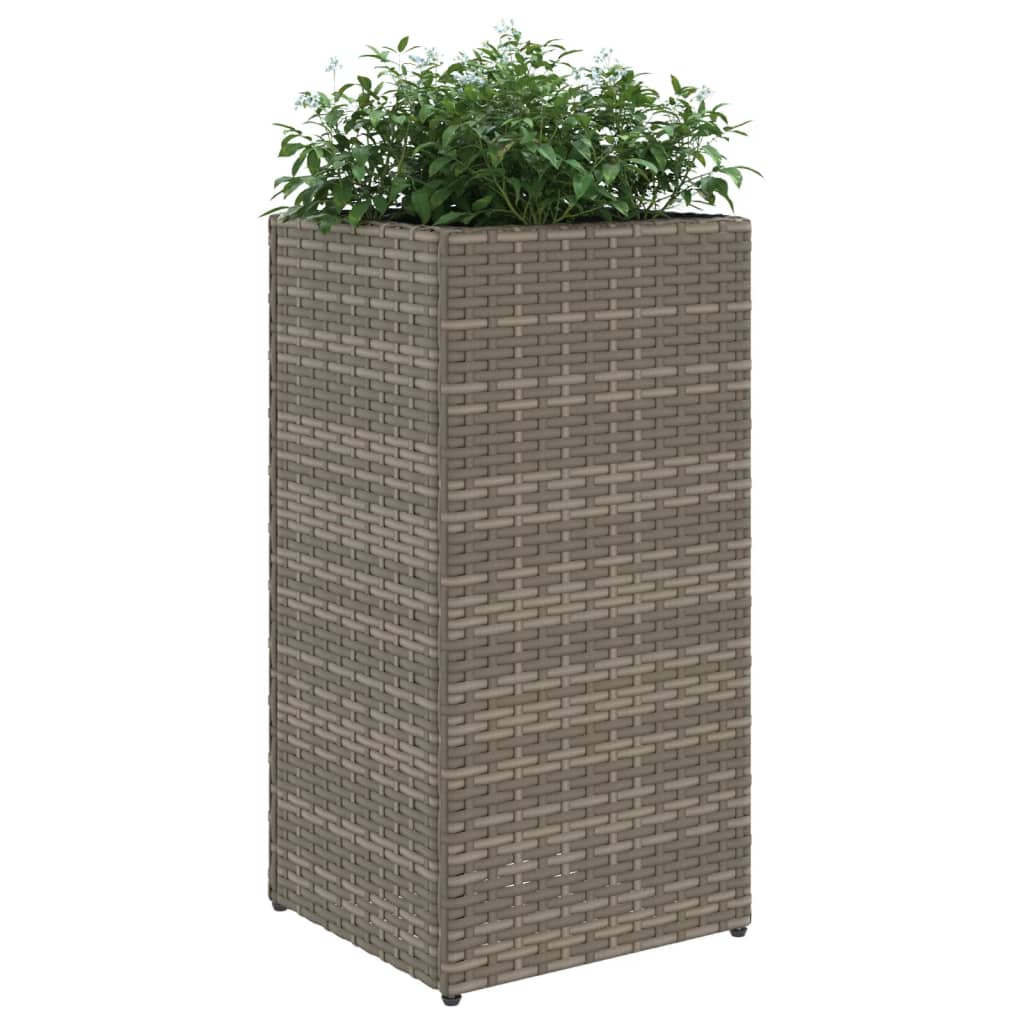 plantekasse 30x30x60 cm polyrattan grå