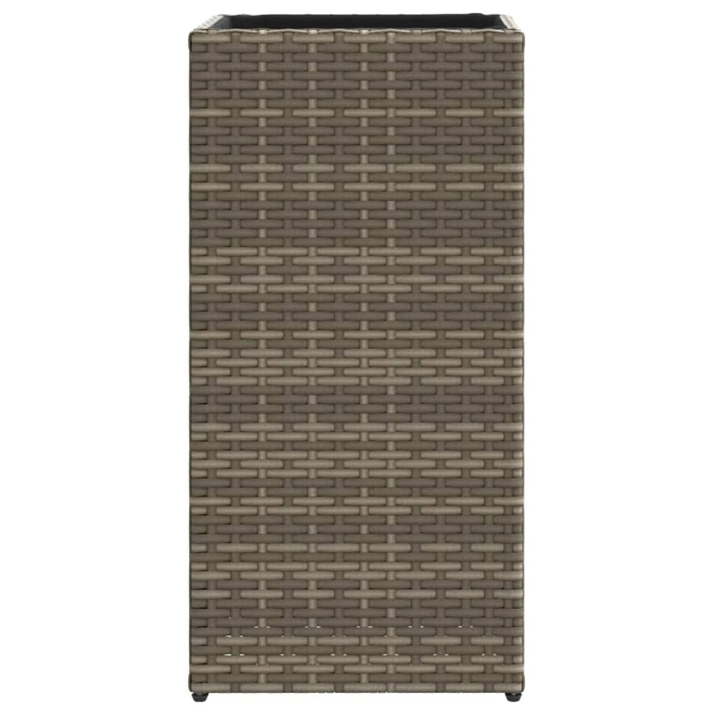 plantekasse 30x30x60 cm polyrattan grå