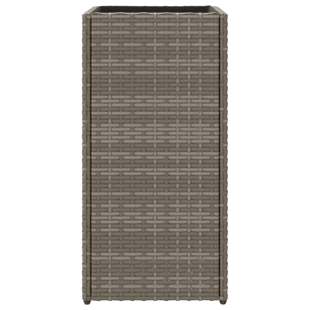 plantekasse 30x30x60 cm polyrattan grå