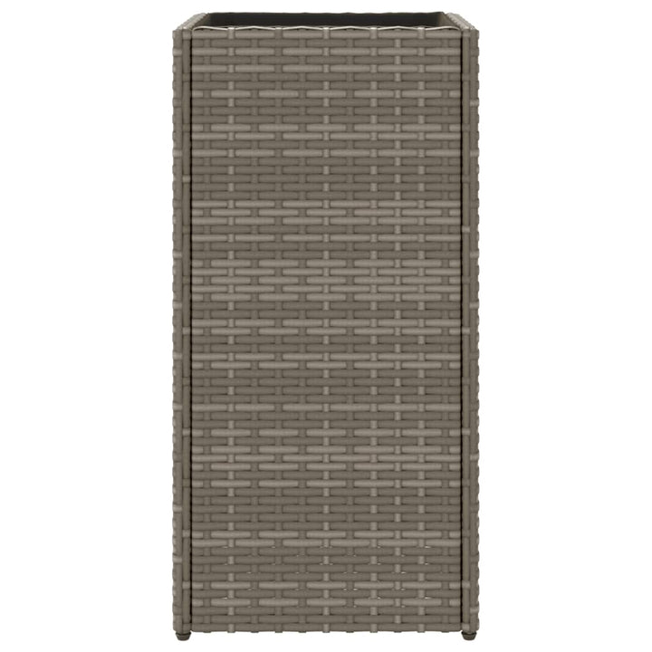 plantekasse 30x30x60 cm polyrattan grå