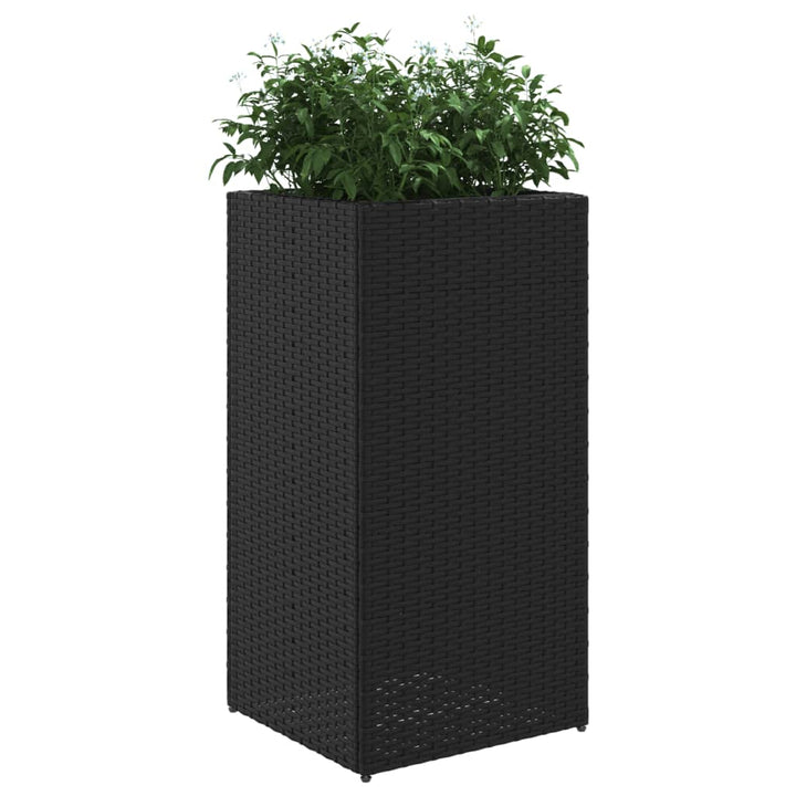 plantekasse 40x40x80 cm polyrattan sort