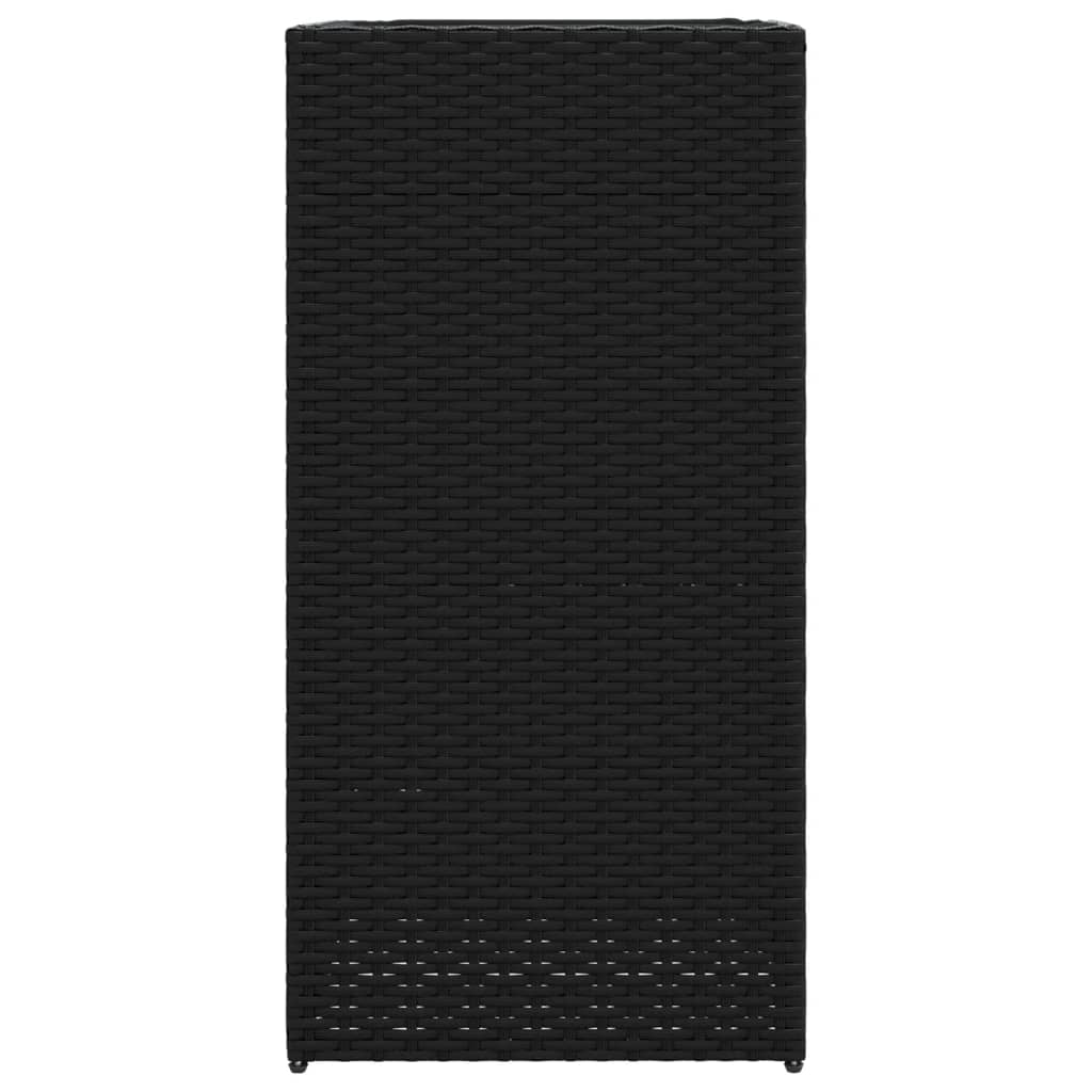 plantekasse 40x40x80 cm polyrattan sort