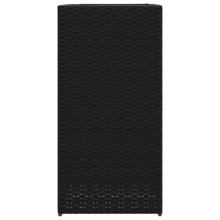 plantekasse 40x40x80 cm polyrattan sort