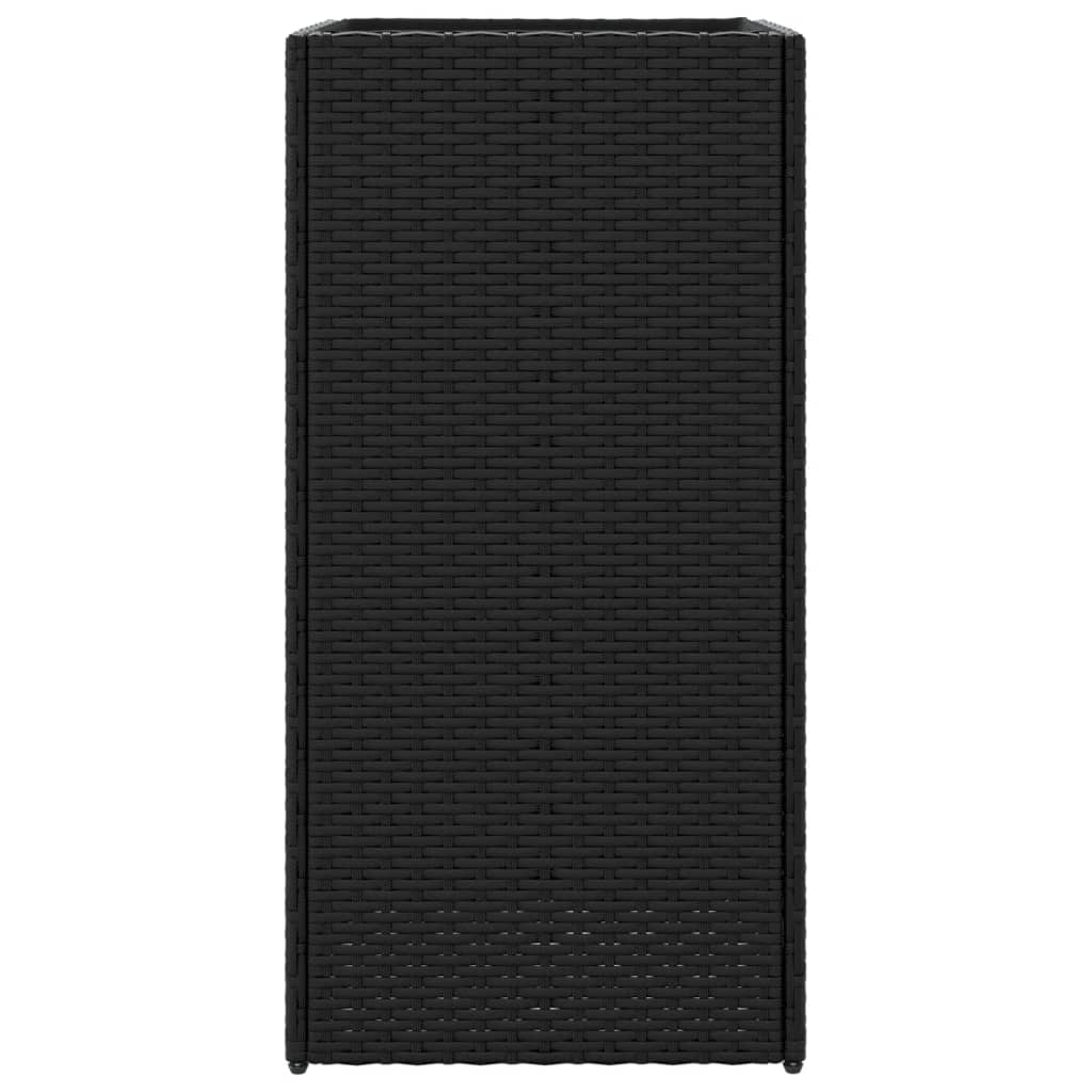 plantekasse 40x40x80 cm polyrattan sort