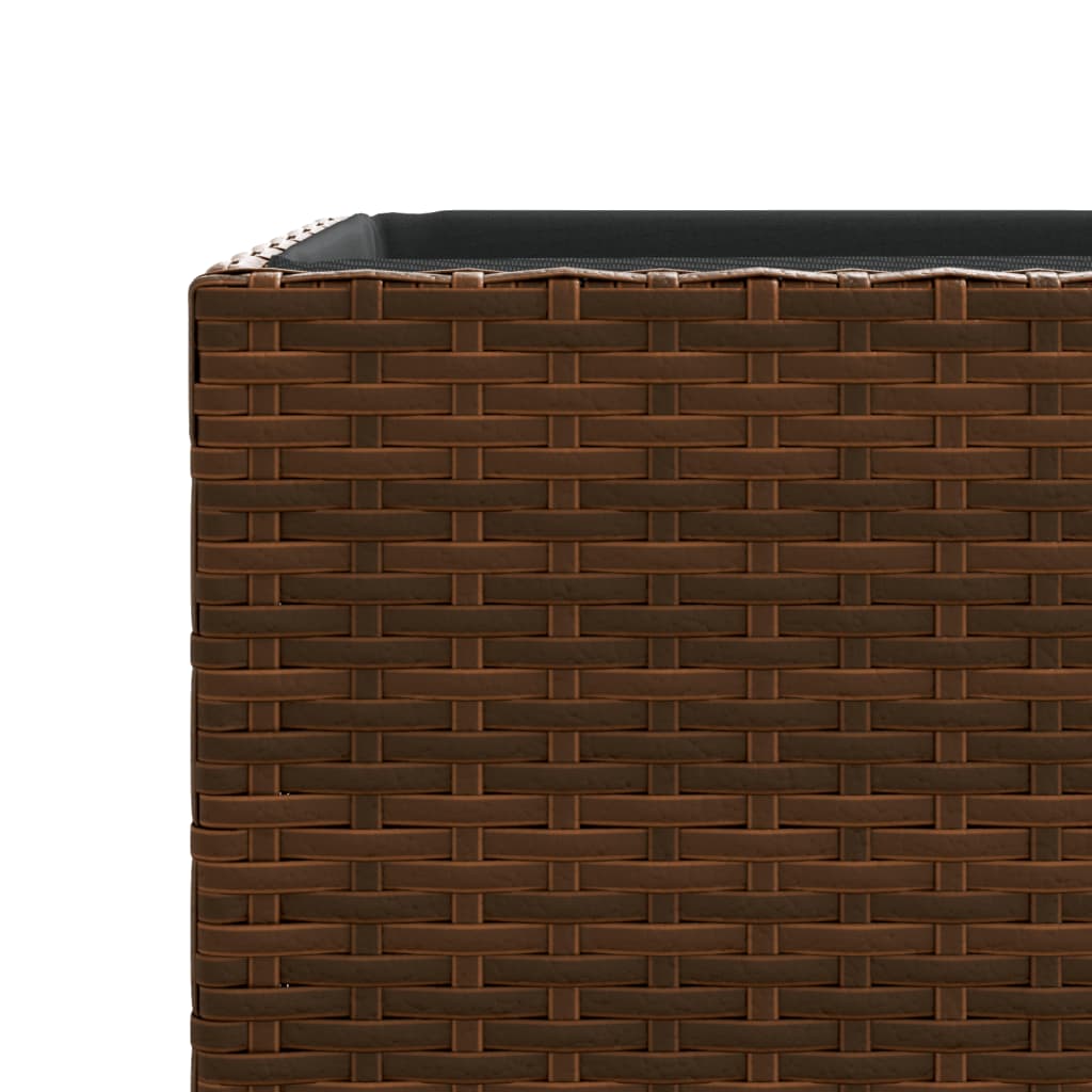 plantekasse 40x40x80 cm polyrattan brun