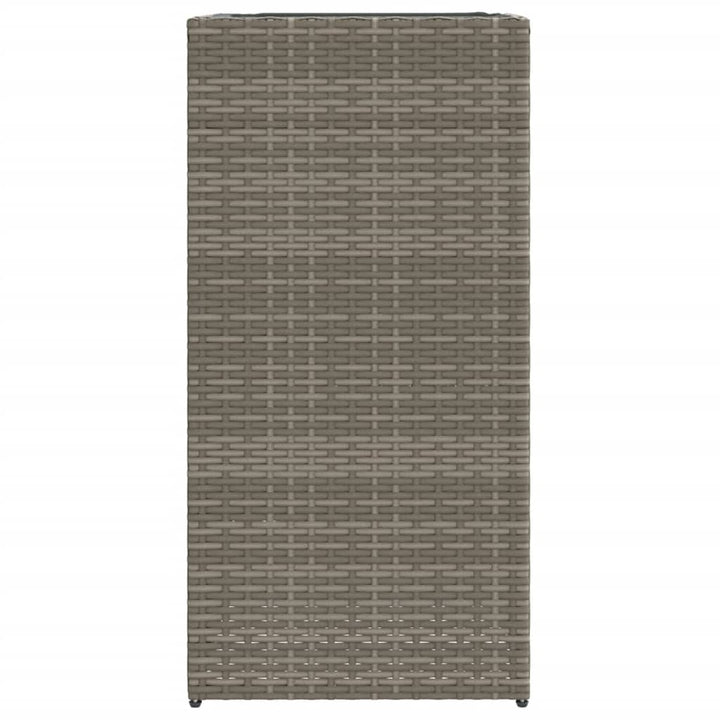 plantekasse 40x40x80 cm polyrattan grå