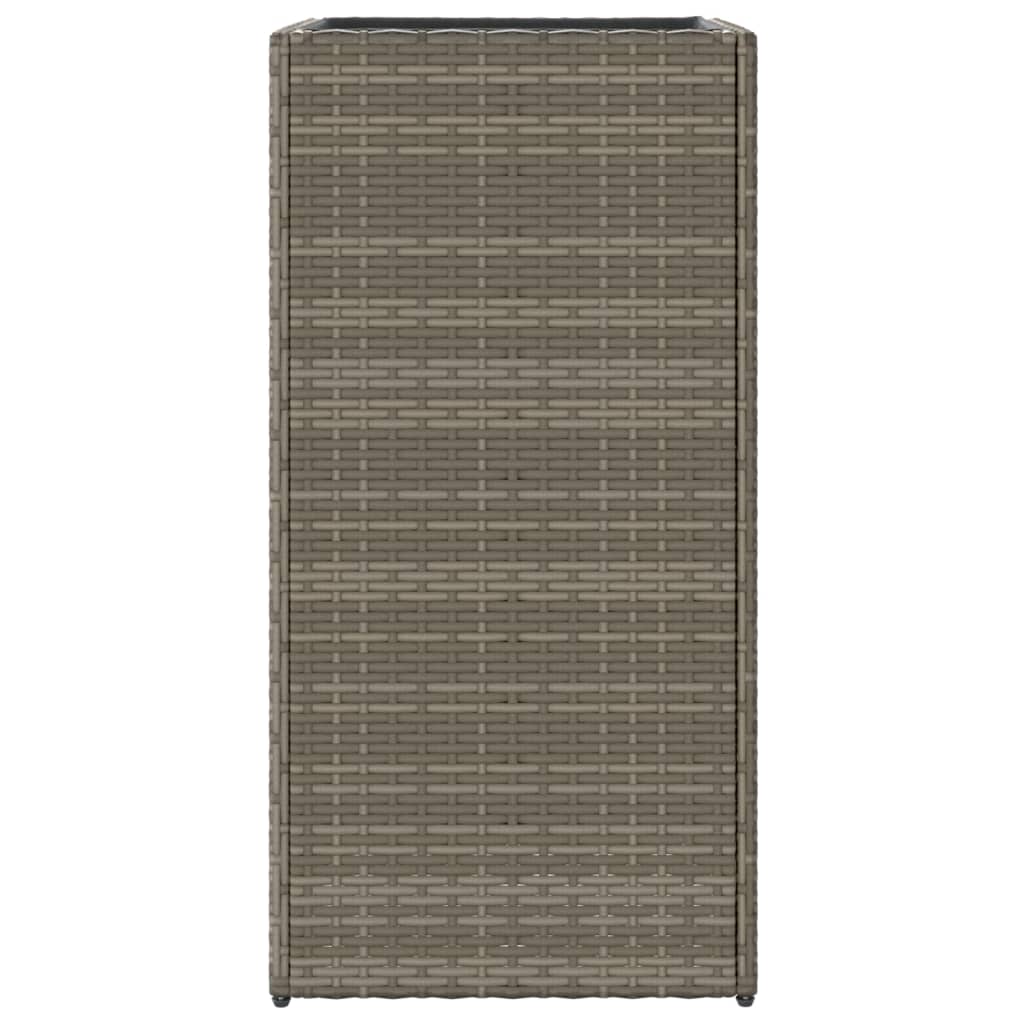 plantekasse 40x40x80 cm polyrattan grå
