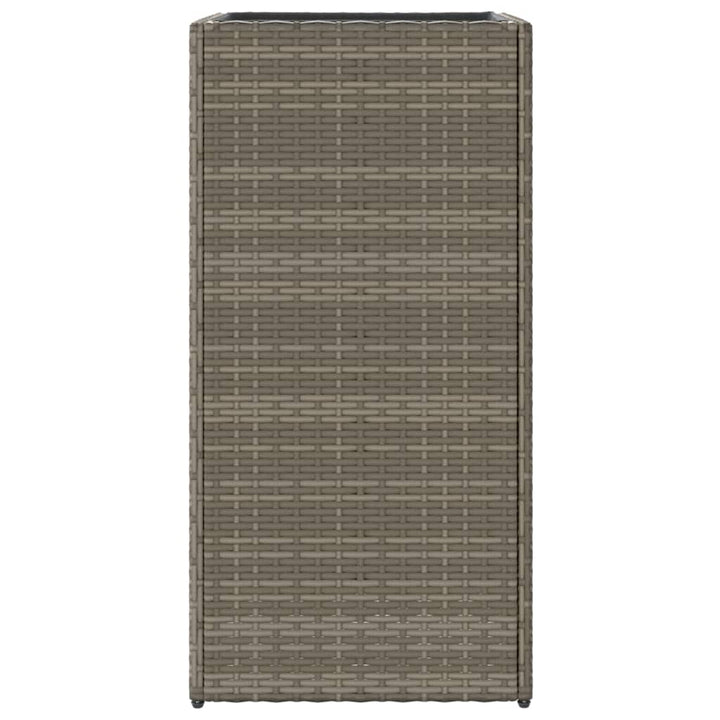 plantekasse 40x40x80 cm polyrattan grå