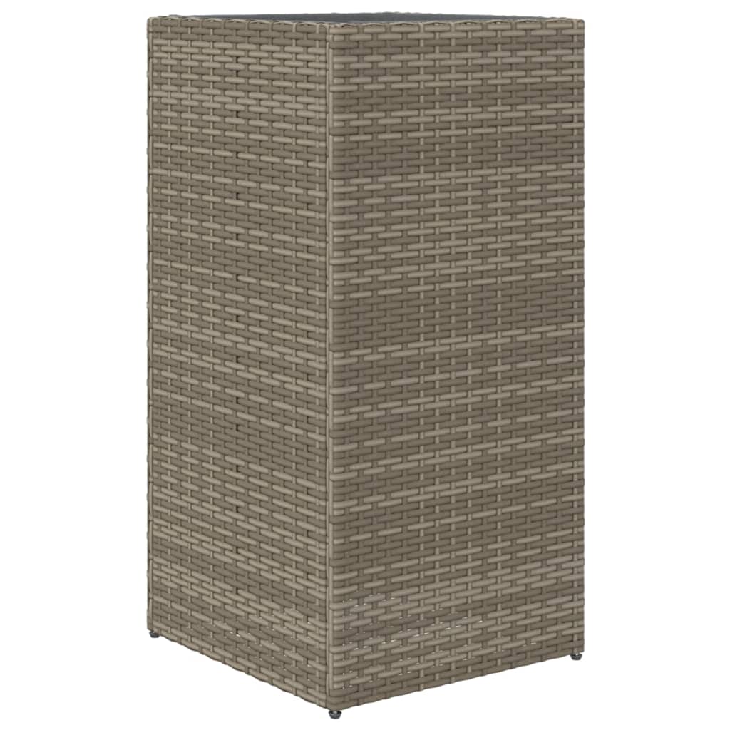 plantekasse 40x40x80 cm polyrattan grå