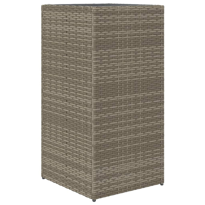 plantekasse 40x40x80 cm polyrattan grå