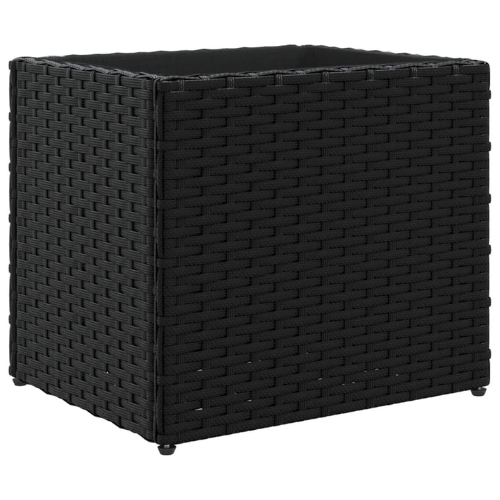 plantekasse 36x30x32 cm polyrattan sort