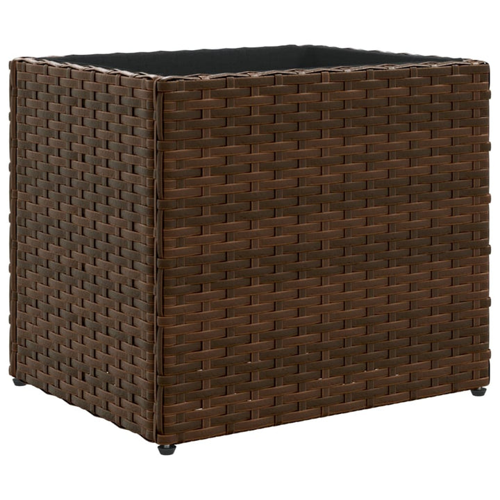 plantekasse 36x30x32 cm polyrattan brun